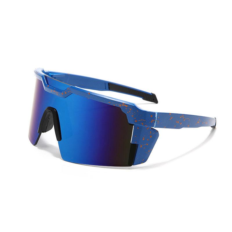 

Новые цельные квадратные очень большие спортивные мужские солнцезащитные очки, модные очки UV400 для женщин, спортивные ветрозащитные очки для активного отдыха