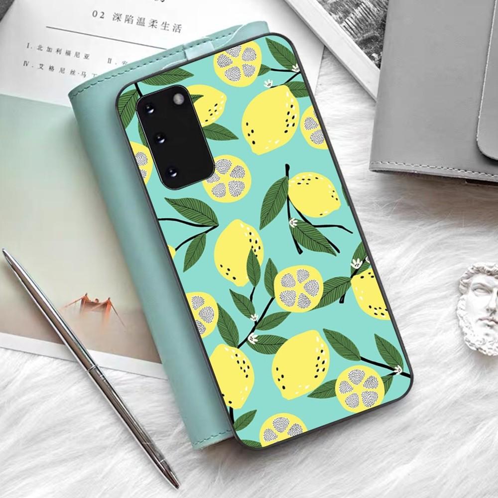 Fruit Lemon Phone Case Silicone PC+TPU For Samsung S10 20 30 22 23 24 Plus Lite Ultra Cover