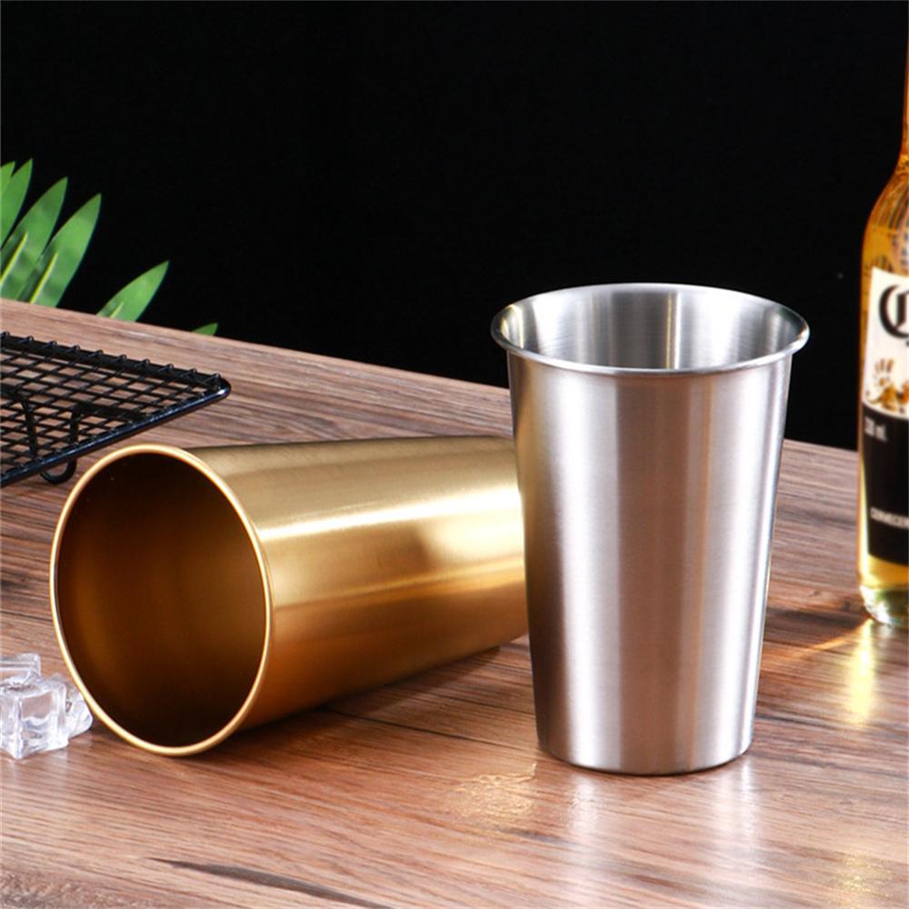 Edelstahl Metallbecher Bierbecher Weißweinglas Kaffeebecher Reise Campingbecher Trinken Teetasse Set Outdoor