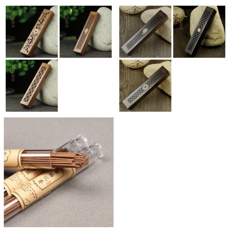 Agarwood Sandalwood Wooden Incense Holder for Aromatherapy & Tea Rooms