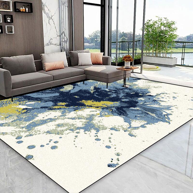 European Style Abstract Carpet for Living Room Luxury Home Decoration Non-slip Large Area Rugs Bedroom Washable Sofa Floor Mats