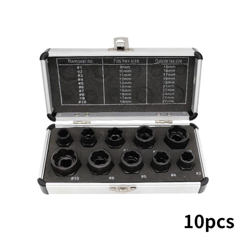 

10/13 Pcs Set Lmpact Nut And Bolt Extractor Socket Set Damaged Bolt Nut Screw Remover Tool Sockets Wrenches With Storage Case