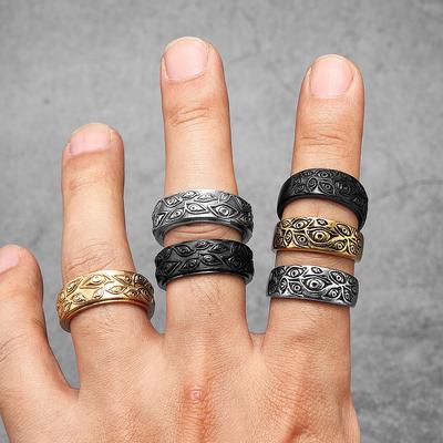Devil Multi Eyes Men Rings Stainless Steel Punk Vintage Desinger Cool Stuff Fashion Jewelry Accessories For Women Gift