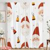 2pcs,2D Plane Printing Pattern Curtains Cute Santa Christmas Ornament Polyester Fabric (without Rod) All Seasons Perfect for