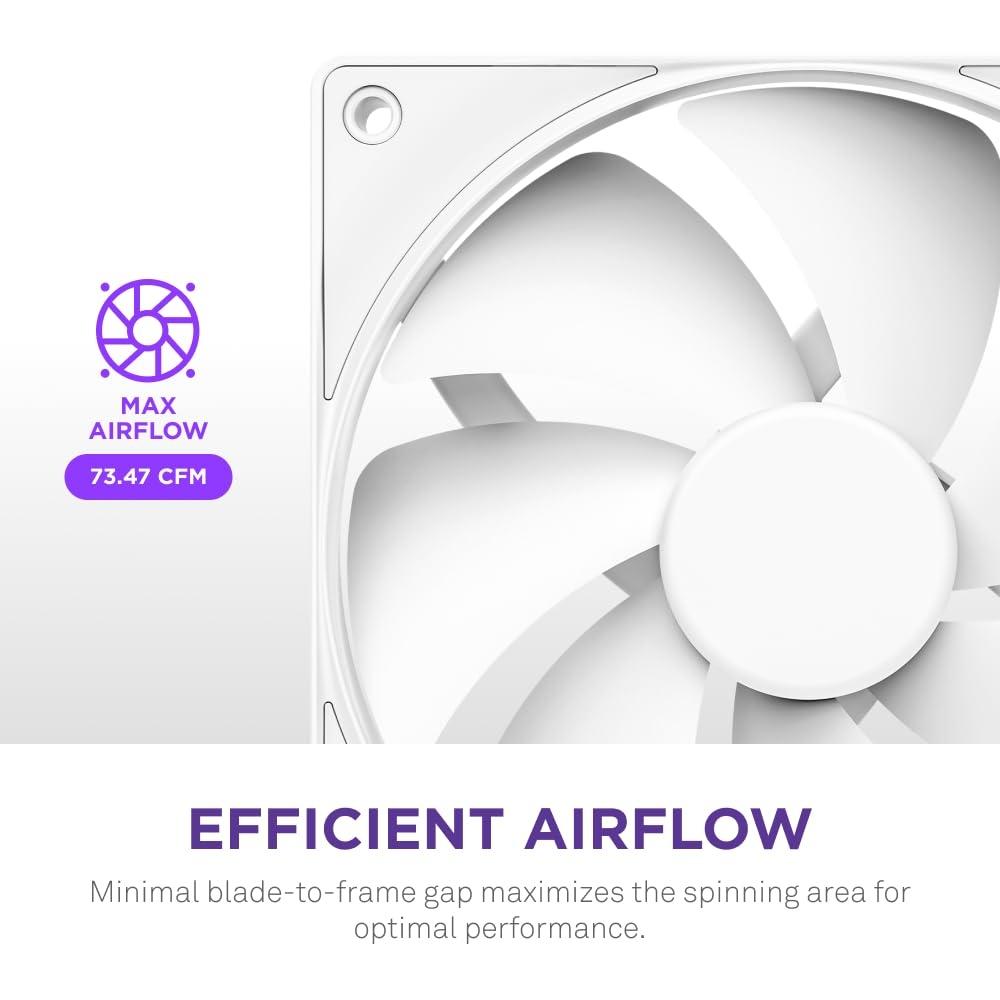 NZXT F140P V2 White SilentWind Pressure Enhanced Type PC Case Fan 140mm RF-P14SF-W2 FN2275
