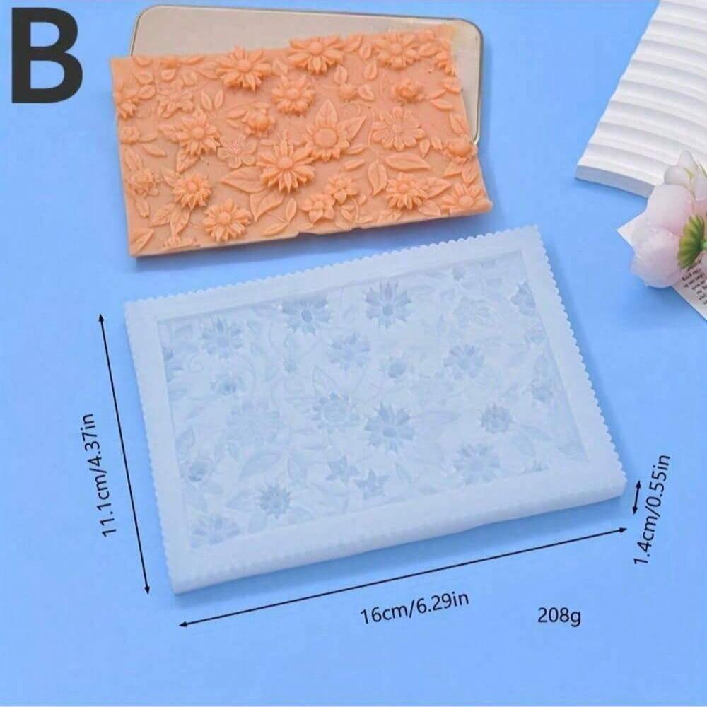 Flower Platter Silicone Mold 3D Fondant Mold for DIY Pudding Chocolate Candy Dessert Gummy Handmade Soap Bakeware Cake Supplies
