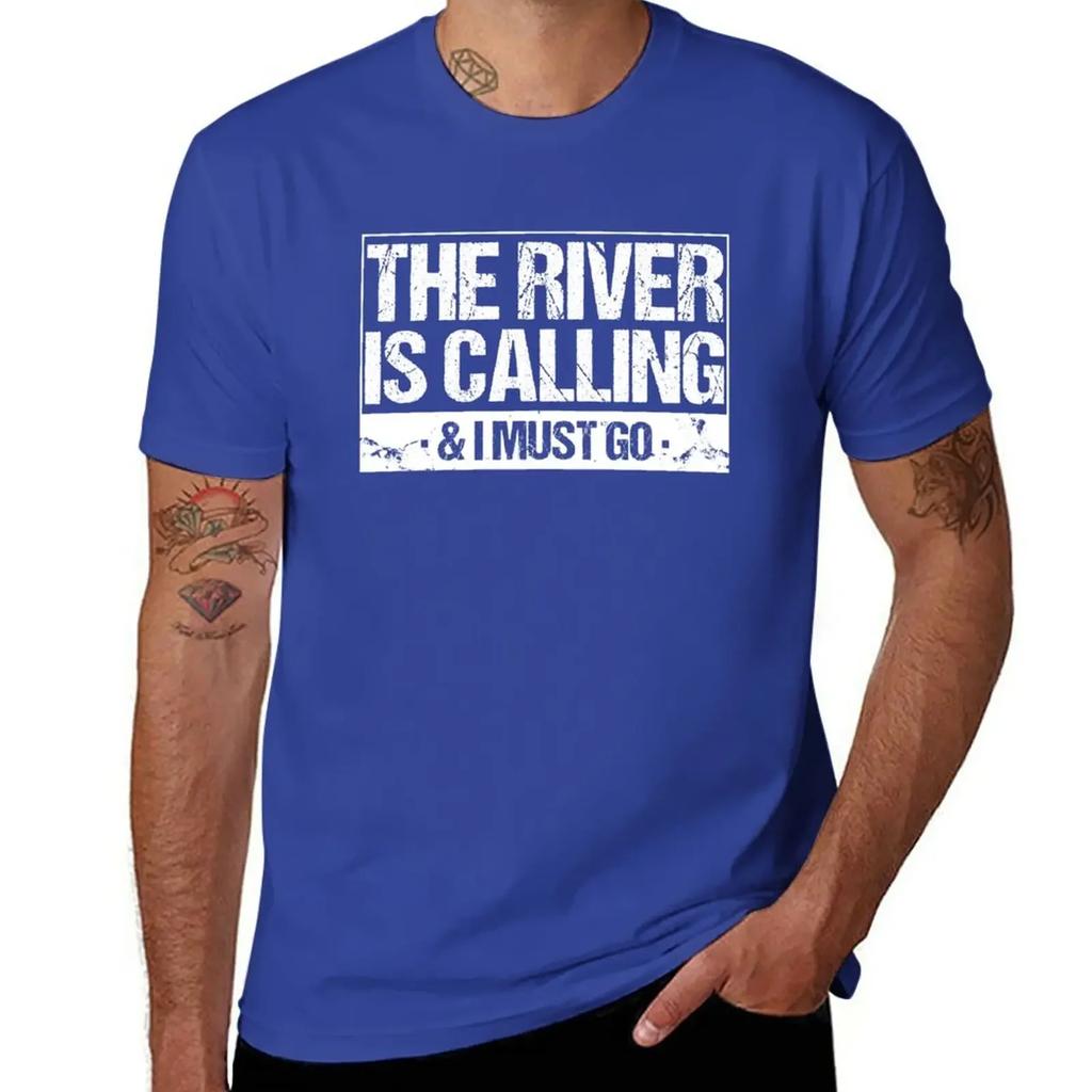 The River Is Calling I Must Go T-Shirt Summer Clothes Cute Clothes Aesthetic Clothing Mens T Shirts Pack
