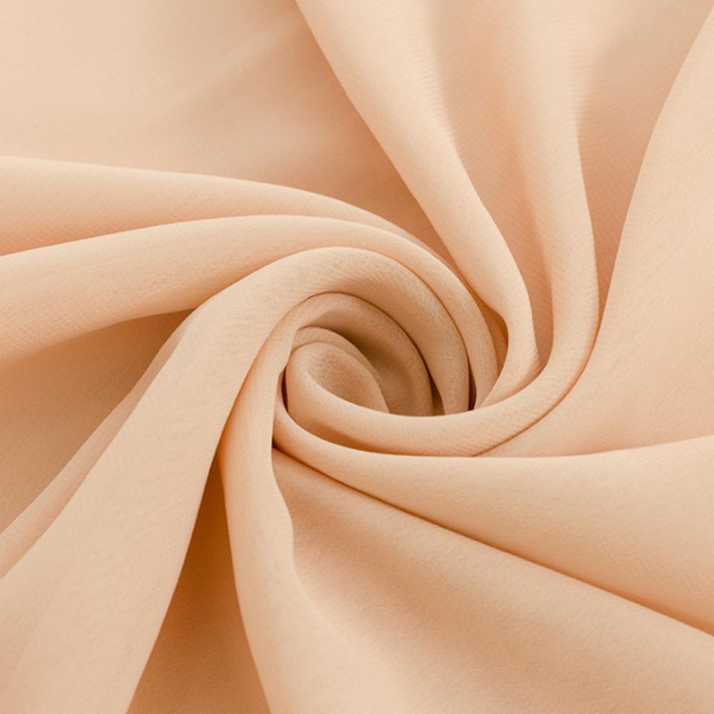 Rose Golden Table Runner Modern Decorative Pure Color Chiffon Dining Tabletop Linens with 2 White Ties for Wedding