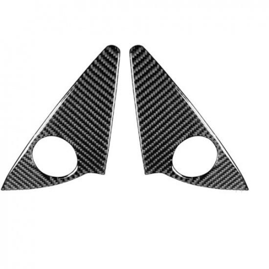 2Pcs For BMW Z4 E85 2003-08 Carbon Fiber Interior Side Tweeter Accent Cover Trim