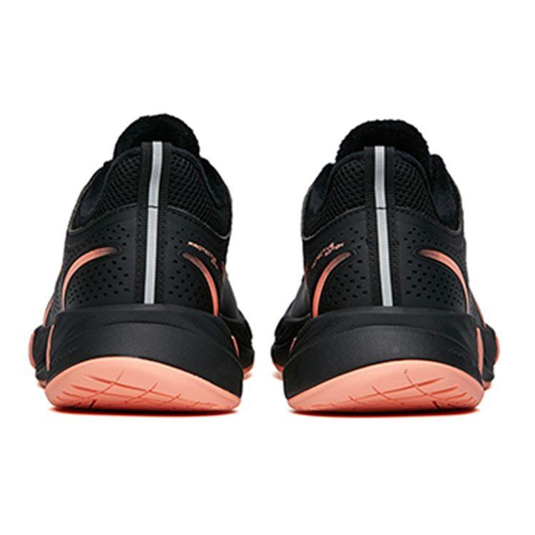 Anta Running Series Fleece Shock Absorbing Lightweight Low Top Running Shoes Women sneaker Black Pink 122145523-8
