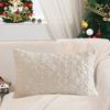 Throw Pillowcase 3D Snowflake Embroidery Hidden Zipper Closure Pillow Cover Bedroom Living Room
