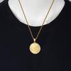 Ancient Egypt The Eye of Horus Pendant Gold Color Stainless Steel Round Necklace for Women Men Egyptian Fashion Jewelry Gift