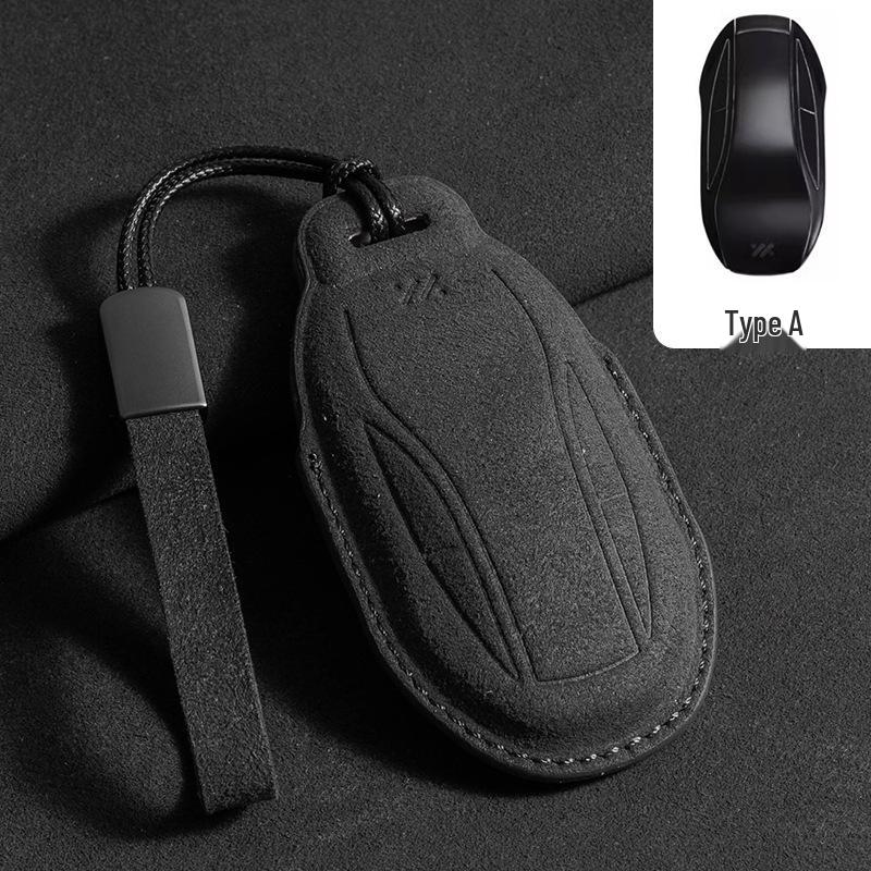 Чехол для ключа Zhiji L7: Замшевый чехол для ключей автомобиля LS7 с пряжкой, Унисекс аксессуар для интерьера