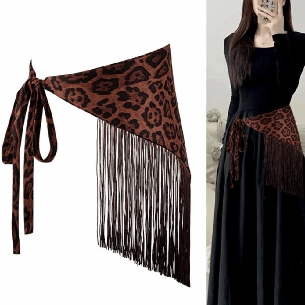 Chinese Style Butt Curtain Skirt Printing Trim Butt Curtain Fashion Triangular Waistband Women