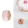 Authentic Certified Pink Glass Bead Blue Romantic Bead Charms Compatible With Bracelets Charm Bead Charms Copper Women Diy Jewellery Making