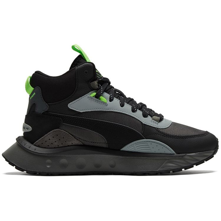 Puma Wild Rider Mid Black Dark Shadow Women Sneakers 381598-01