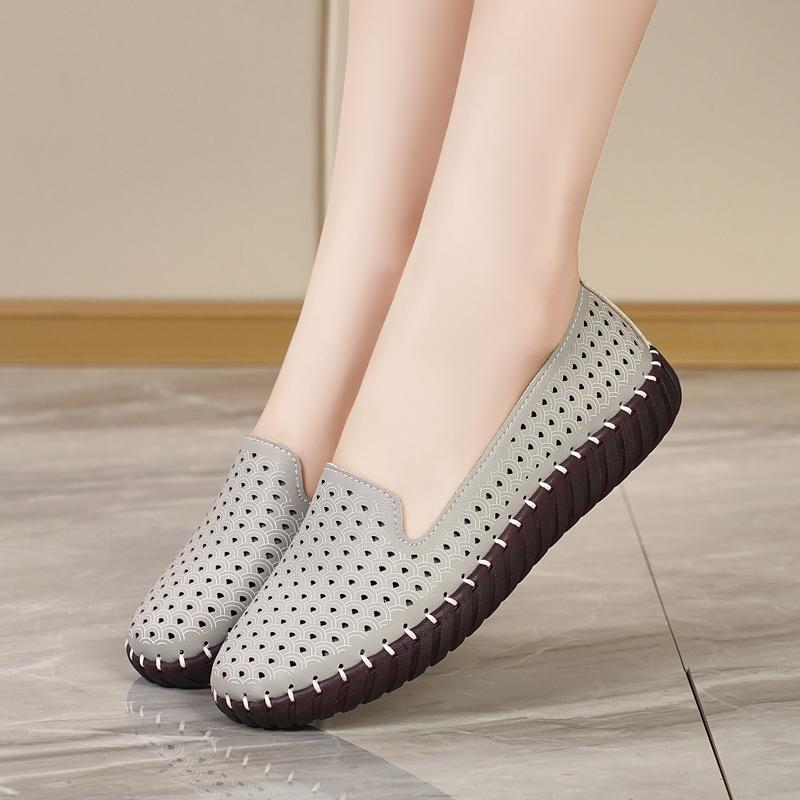 Fashion Summer New Fashion Round Toe Nurse Shoes Soft Sole Non Slip Sandals Flat Shoes Breathable Casual Sports Womens Shoes
