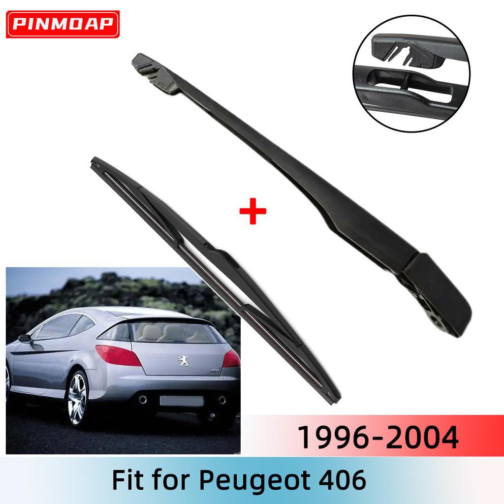 Rear Wiper Blade & Arm Set Kit For Peugeot 406 1996--2004 Windshield Windscreen Rear Window