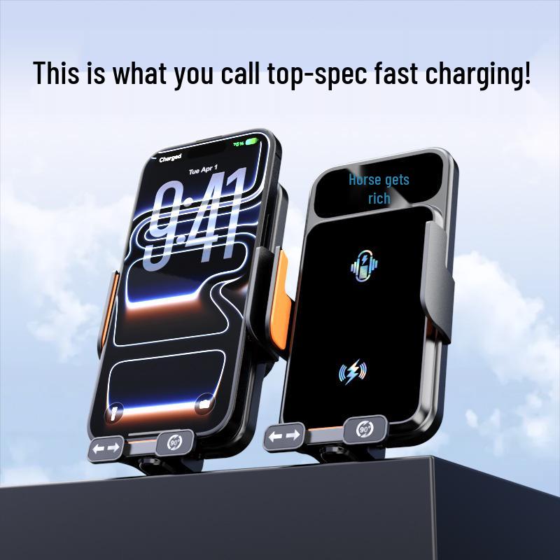 Universal Electric Clamping Wireless Car Phone Holder & Charger for Air Vent, 2026 Navigation Edition
