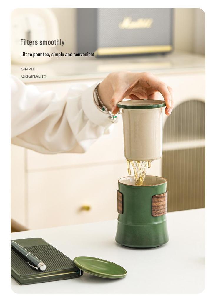 Bamboo Kung Fu Tea Set: Elegant Gift for Elders & Birthdays