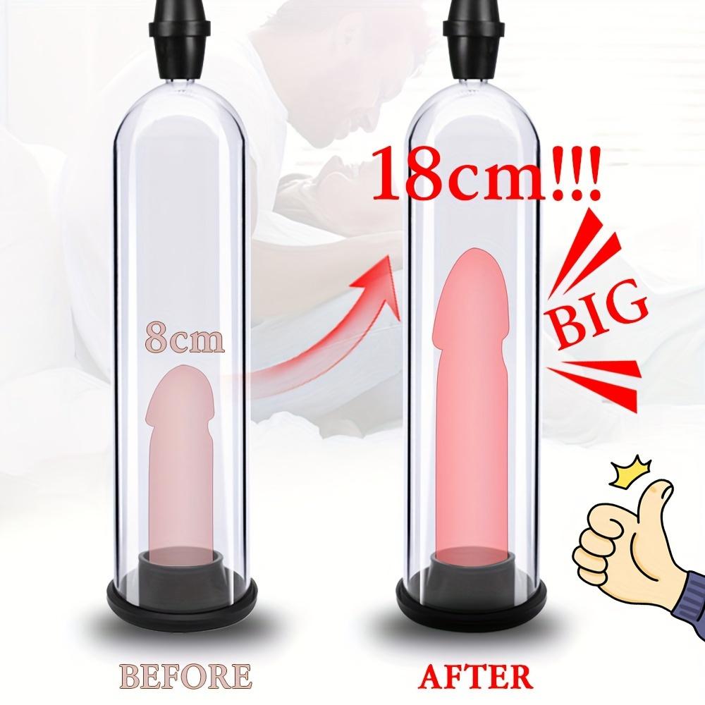 Large Penis Pump Set with Real Vagina Sleeves and 3 Multi-Size Textured Sleeves for Enhanced Stimulation and Girth Increase - No Battery Required