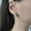 Серебряные серьги с натуральным жемчугом (2209096)