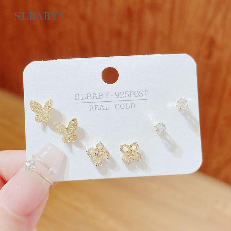 2025 Women's Light Luxury Earrings Set: High-End 925 Silver, Niche Design for Daily Matching