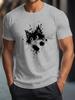 Hot Sale 100% Cotton Casual Short Sleeve Cat Men t Shirt Summer Breathable Clothes O-Neck Oversized Short Sleeves Unisex