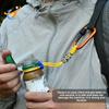 1 Stück Outdoor-Wasserflaschenhalter Paracord-Haken Wanderrucksack Tassenhalter Handgewebte Lanyard-Karabiner-Zubehör Campingausrüstung