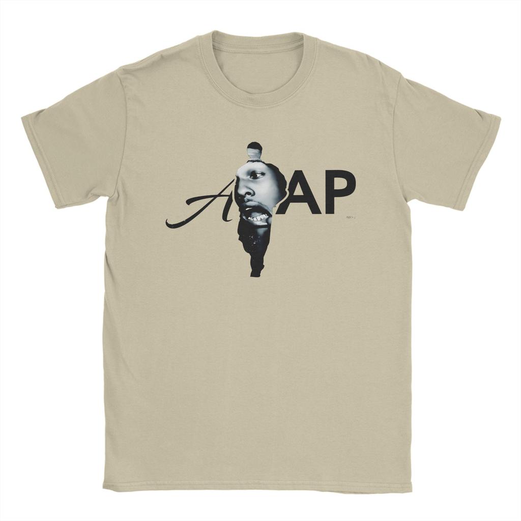 AAsap RRocky TShirt Beach  Novelty TShirts Unisex Cotton O Neck Plus Size Clothing Short Sleeve Vintage Tshirt