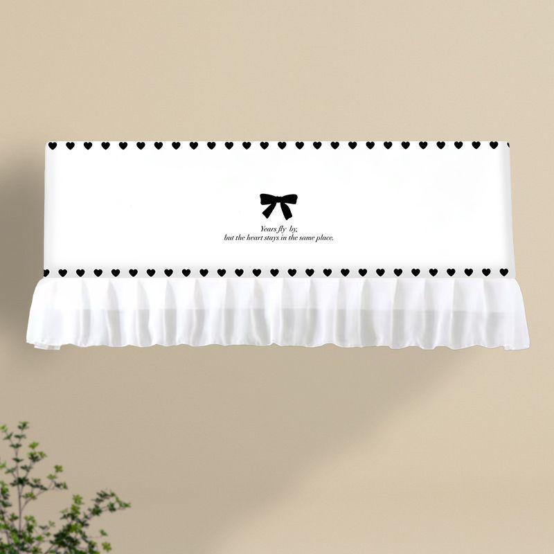 Air Conditioner Wind Deflector: Prevents Direct Blowing with Cute Print, Fits Hanging Units, Fully Enclosed Dust Cover Included.