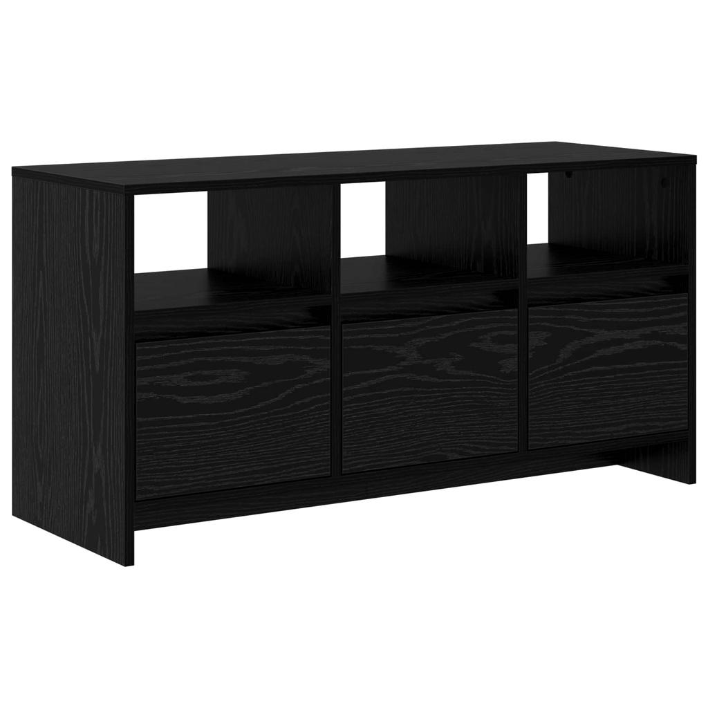 TV Stand 102 x 37.5 x 52.5 cm Black Oak Effect