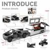 1/32 Tesla Trailer Rv Alloy Car Model Table Set Children's Toys Die Cast Collection Car Model Toys
