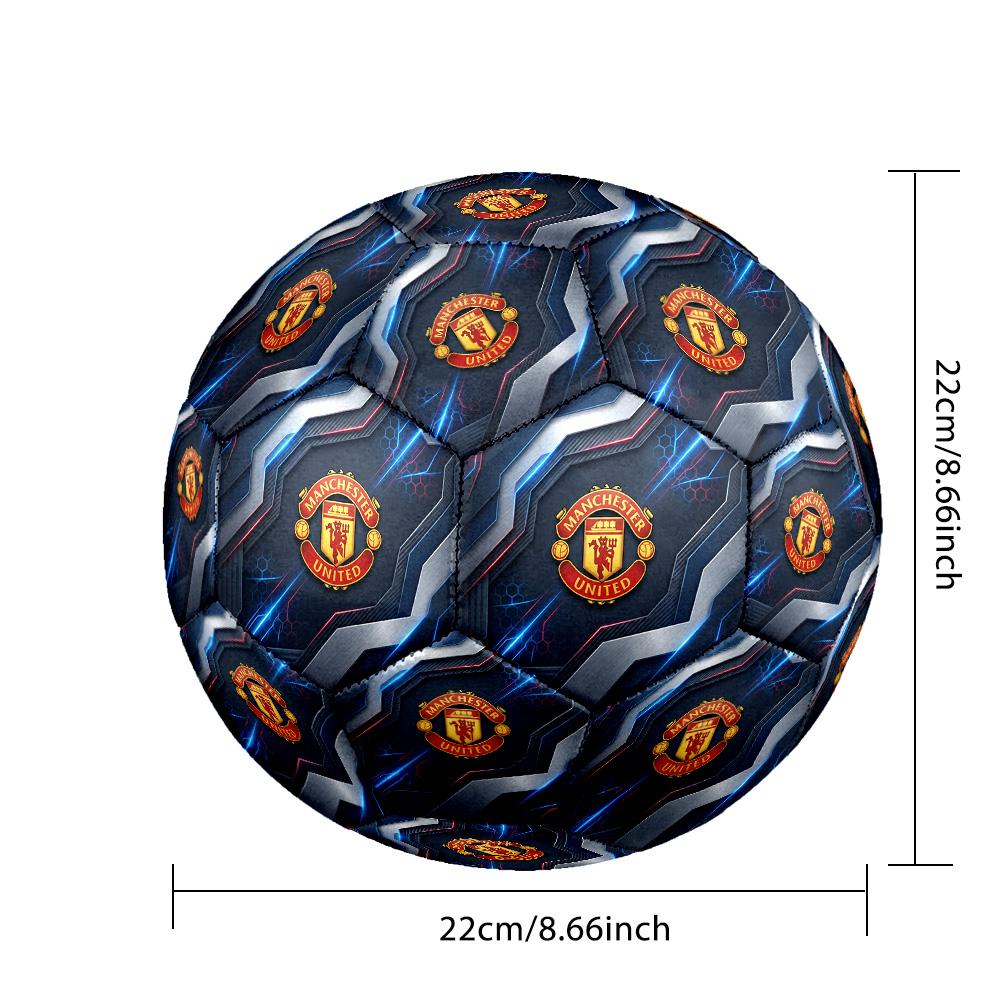 Manchester United Theme Soccer Ball Size 5 Soccer Ball Soft Touch Professional Training Football for Outdoor Sports
