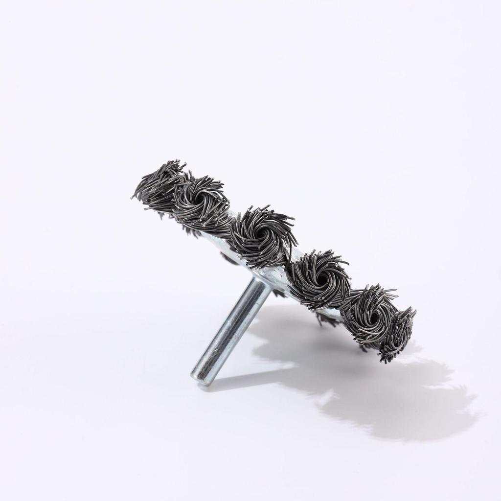 Cross-Twisted Steel Wire Brush Head for Drill/Grinder - Tire Grinding, Weld Scar Removal, and Polishing