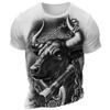 Men's T-Shirts Retro Animal Street 3d Print Short Sleeves Vintage Top T Shirt For Men Clothing Oversized Shirt Tee Summer T-Shirts Men’s