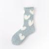 Medium tube winter thickened coral fleece thermal stockings cute cotton socks sleep socks home floor socks