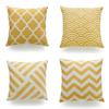 Premium Quality Mustard Yellow Geometric Cushion Cover For Seasonal Charm