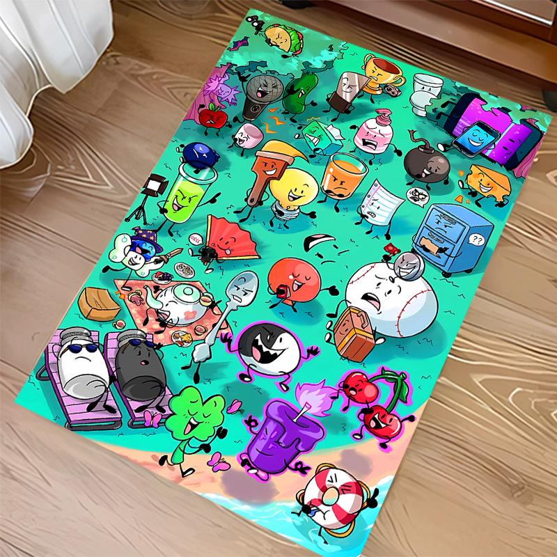 1pc Inanimate Insanity Print Area Rug - Soft, Washable Non-Slip Indoor Mat for Office Chairs, Living Room, Home Office Decorative Rug