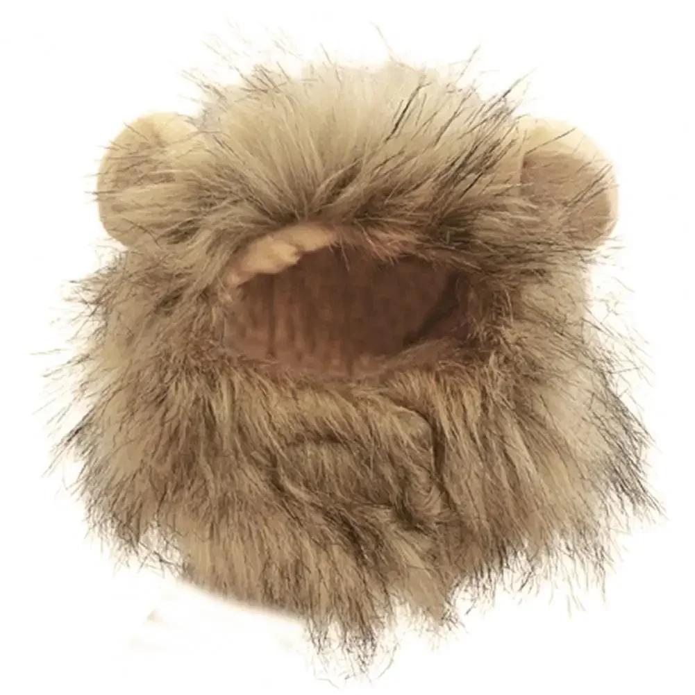1PC Decorative Pet Hat Soft Lightweight Lion-style Hats Breathable Pet Hood Adorable Pet Photography Props Cat Costume Cosplay