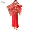 Huayu Women's Indian Belly Dance Long Sleeve Set - Spring/Summer Performance Costume