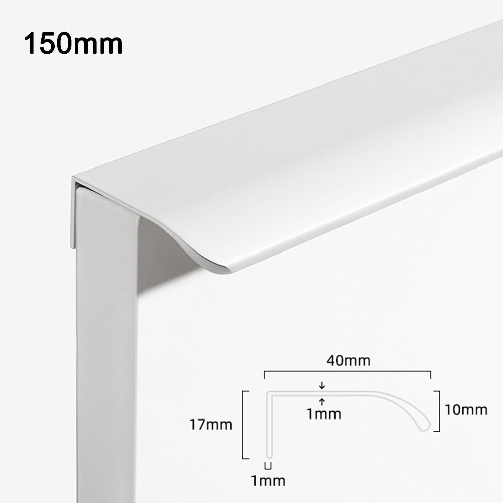 

Алюминиевая кромка, ручка-выемка для пальцев, кухонные ручки для ящиков, аксессуары, ручка для шкафов white-150mm