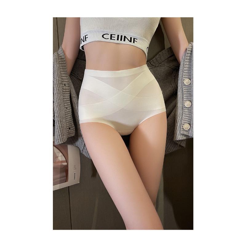 4pcs/lot Panties Female Lightweight Plastic Waist Tight Pantys High Waist Silk Trace Underwear for Women Briefs Lingerie