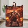 God of War Game Gamers Kratos Blanket  Camping Flannel Throw Blanket For Couch Chair Super Warm Bedspread Birthday Present