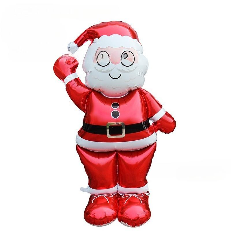 1 Balão de Folha do Papai Noel em Pé, Decoração de Natal, Festa Temática de Natal, Festa de Feriado Temática, Festa de Ano Novo Família