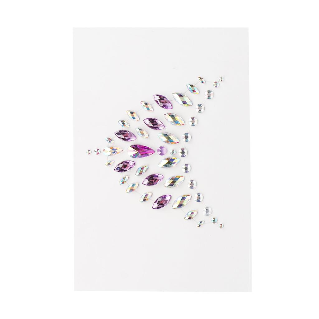 3PCS Breast Rhinestone Stickers Chest Jewelry Adhesive Patches Body Makeup Decoration Sticker