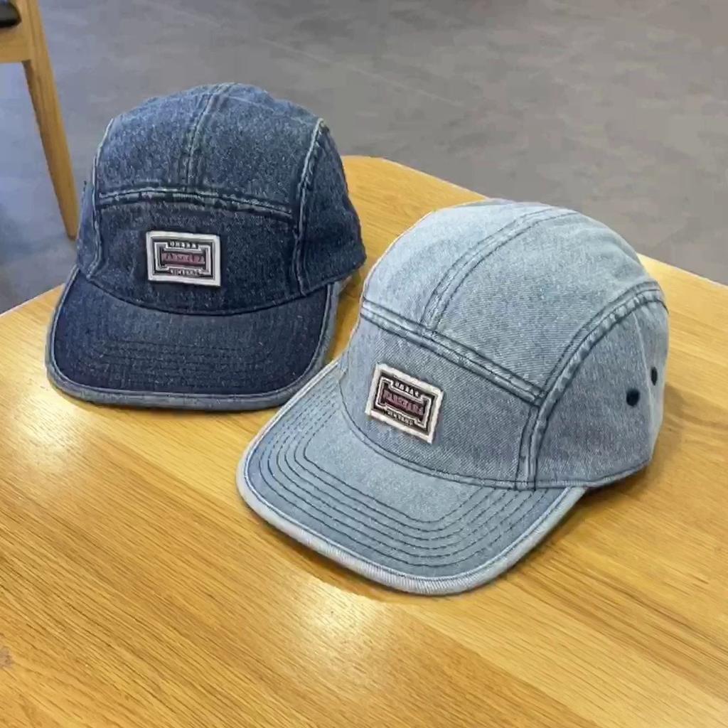 Vintage Denim Baseballkappen mit flachem Schirm Herren Damen Harajuku Snapback Cap Mode Streetwear 5 Panel Skateboard Hut casquette gorra