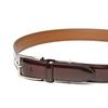 [KIETH] Smooth Leather Glass Finish Belt for Men, Dark Brown, Business, Adjustable Size, Over 50 Years of History and Craftsmanship, Made in Japan,