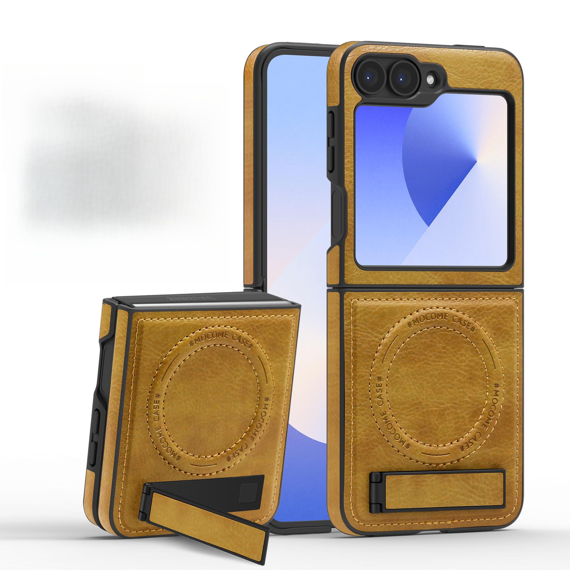 

This Is A High-end Anti-drop Protective Case for The Samsung ZFlip6 Magnetic Foldable Screen Phone, Crystal Shield for The Zfold5 Stand Samsung Z Fold3 коричневый