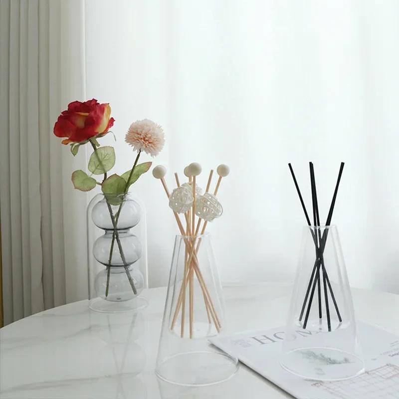 Transparante Aromatherapie Diffuser Fles Glas Essentiële Olie Organizers Opbergcontainers Hydroponische Bloempot Huisdecoratie